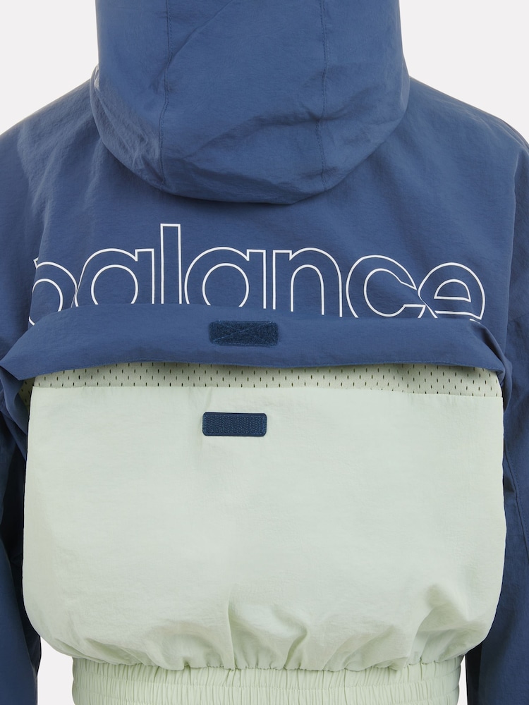 New Balance Light Blue Kids Athletics Mesh Lined Wind Cheater Jacket - Image 11 of 13