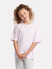 New Balance Light Pink Small Girls Logo 100% Cotton T-Shirt - Image 1 of 8