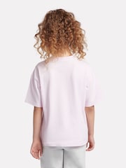 New Balance Light Pink Small Girls Logo 100% Cotton T-Shirt - Image 3 of 8