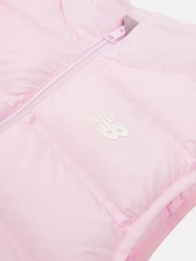 New Balance Pink Girls Bond Quilted Gilet - Image 11 of 11