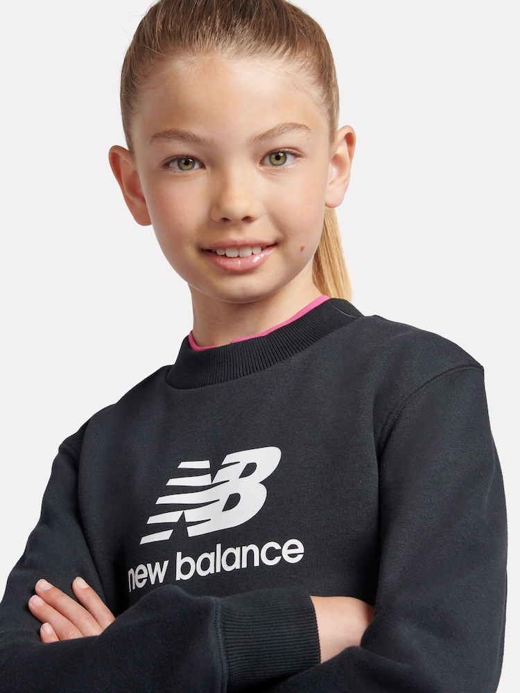 New Balance Black Stacked Logo Sweatshirt - Image 4 of 9