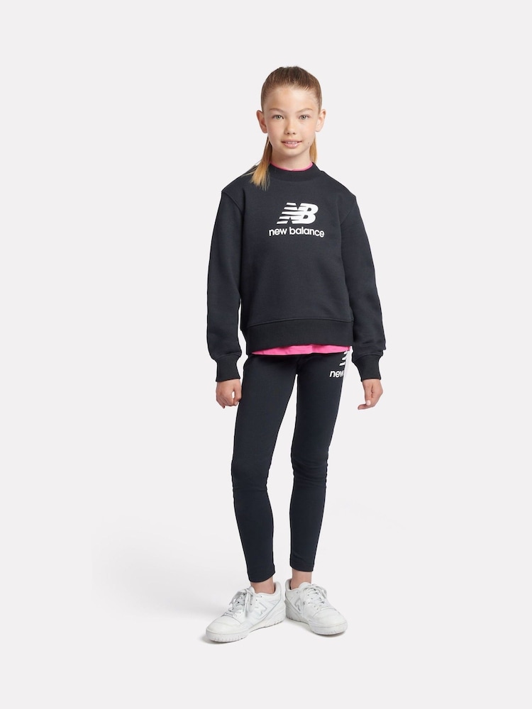 New Balance Black Stacked Logo Sweatshirt - Image 5 of 9