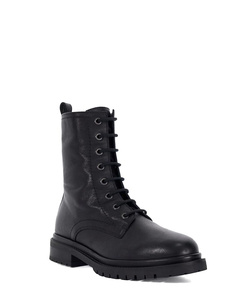 Dune London Black Prestonne Cleated Hiker Boots - Image 2 of 4