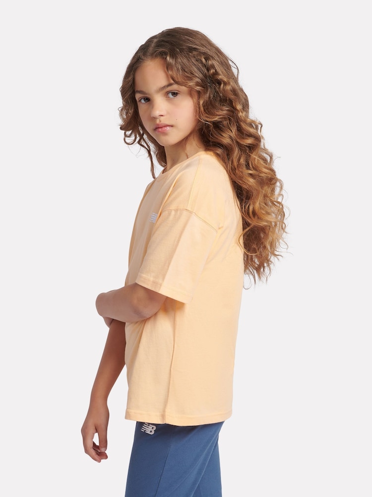 New Balance Pink Small Girls Logo 100% Cotton T-Shirt - Image 2 of 9