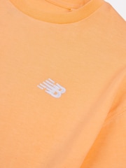 New Balance Pink Small Girls Logo 100% Cotton T-Shirt - Image 9 of 9