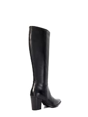Dune London Black Silahs Smart Western Knee High Boots - Image 4 of 6