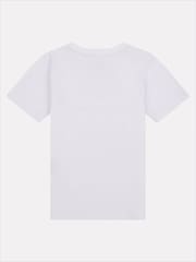 New Balance White Girls 100% Cotton Stacked Logo T-Shirt - Image 8 of 9