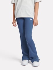 New Balance Blue Girls Small Logo Flare Leggings - Image 2 of 9