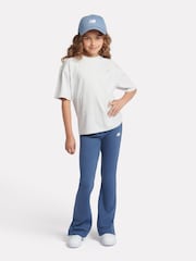New Balance Blue Girls Small Logo Flare Leggings - Image 6 of 9