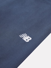 New Balance Blue Girls Small Logo Flare Leggings - Image 9 of 9