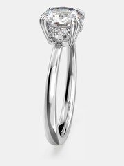 Swarovski White Round Cut Rhodium Plated Constella Cocktail Ring - Image 2 of 4