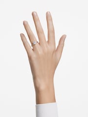 Swarovski White Round Cut Rhodium Plated Constella Cocktail Ring - Image 4 of 4