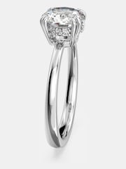 Swarovski White Round Cut Rhodium Plated Constella Cocktail Ring - Image 2 of 4