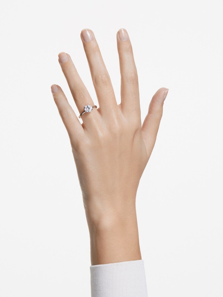 Swarovski White Round Cut Rhodium Plated Constella Cocktail Ring - Image 4 of 4 Swarovski White Round Cut Rhodium Plated Constella Cocktail Ring - Image 4 of 4