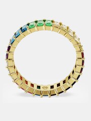 Swarovski Natural Gold Stone Plated Baguette Cut Matrix Ring - Image 4 of 6