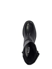 Dune London Black Pixen Double Buckle Moto Boots - Image 5 of 6