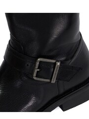 Dune London Black Pixen Double Buckle Moto Boots - Image 6 of 6