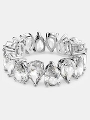 Swarovski White Drop Cut Rhodium Plated Vittore Ring - Image 1 of 9