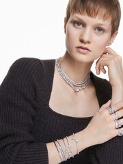 Swarovski White Drop Cut Rhodium Plated Vittore Ring - Image 9 of 9