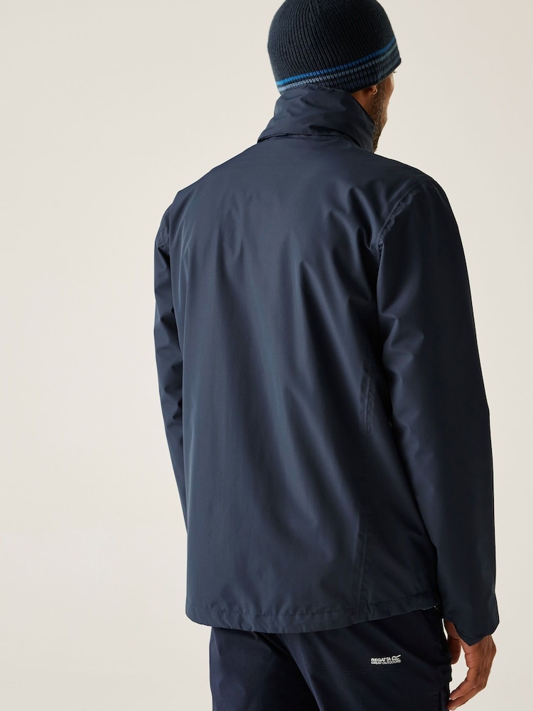 Regatta Navy Blue Mens Matt II Waterproof Jacket - Image 2 of 7 Regatta Navy Blue Mens Matt II Waterproof Jacket - Image 2 of 7