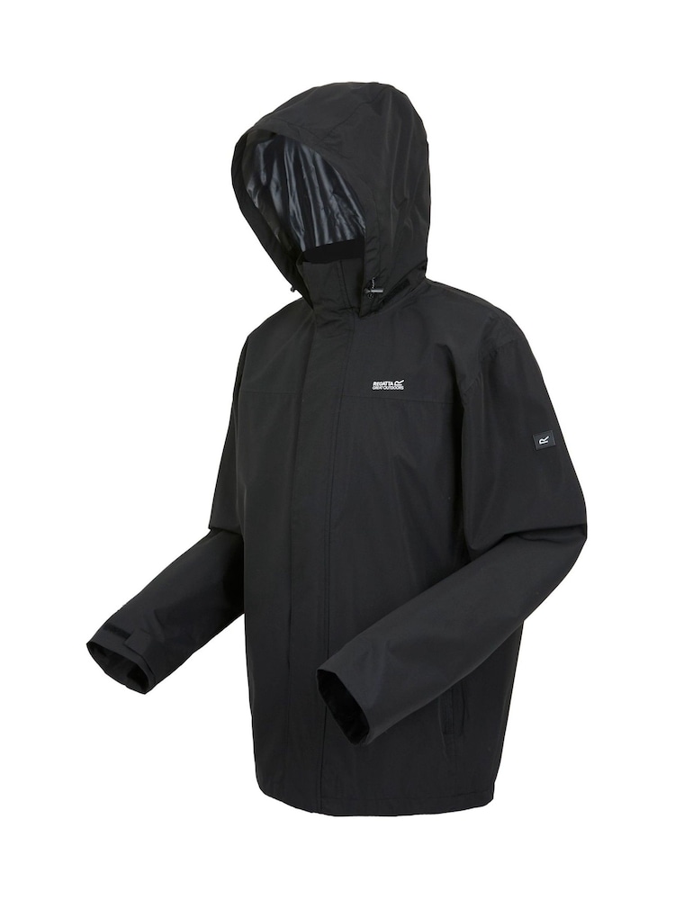 Regatta Black Mens Matt II Waterproof Jacket - Image 6 of 6 Regatta Black Mens Matt II Waterproof Jacket - Image 6 of 6