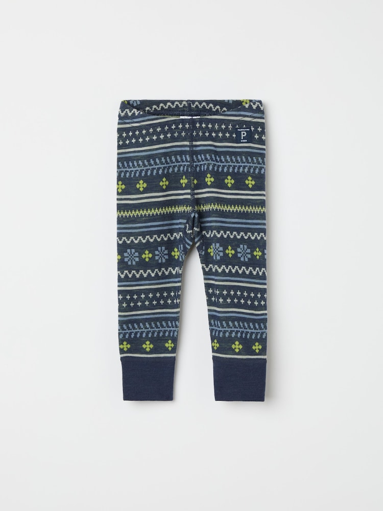 Polarn O. Pyret Blue Merino Wool Nordic Thermal Top - Image 2 of 5