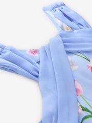أزرق - بدلة قطعة واحدة شيفون بتصميم مورَّد من Baker By Ted Baker - صورة 9 من 10