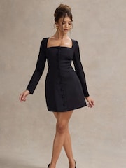 Club L London – Andie – figurbetontes Minikleid mit eckigem Ausschnitt - Bild 2 von 7