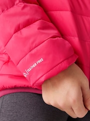 Regatta Dark Pink Kids Hooded Hillpack III Padded Jacket - Image 4 of 9