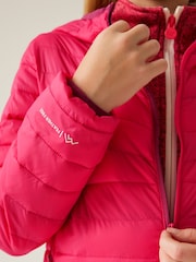 Regatta Dark Pink Kids Hooded Hillpack III Padded Jacket - Image 5 of 9