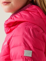 Regatta Dark Pink Kids Hooded Hillpack III Padded Jacket - Image 6 of 9