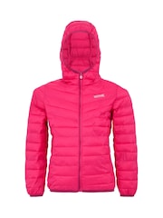 Regatta Dark Pink Kids Hooded Hillpack III Padded Jacket - Image 7 of 9