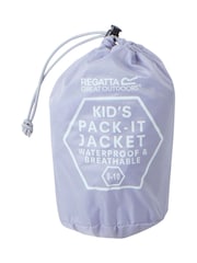 Regatta Purple Kids Waterproof Pack It Jacket III - Image 9 of 9