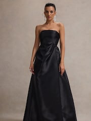 Club L London Universe Bandeau Puff-Skirt Split Maxi Dress - Image 1 of 6