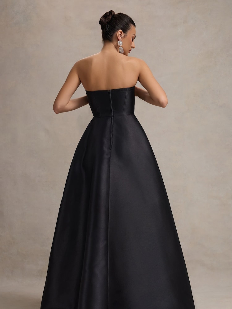 Club L London Universe Bandeau Puff-Skirt Split Maxi Dress - Image 2 of 6