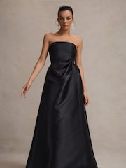 Club L London Universe Bandeau Puff-Skirt Split Maxi Dress - Image 3 of 6