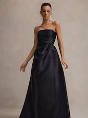 Club L London Universe Bandeau Puff-Skirt Split Maxi Dress - Image 4 of 6