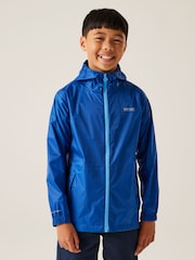 Regatta Blue Kids Waterproof Pack It Jacket III - Image 1 of 9