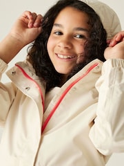 Regatta Cream Girls Ballina Waterproof Jacket - Image 4 of 7