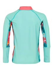 Regatta Light Blue Kids Hoku Long Sleeve Rash Vest - Image 2 of 2