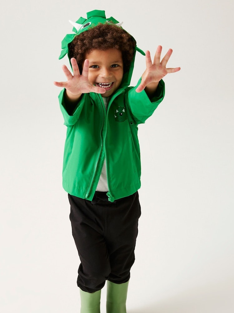 Regatta Green Kids Animal Print Waterproof Jacket - Image 2 of 7
