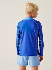 Regatta Blue Kids Hoku Long Sleeve Rash Vest - Image 2 of 7
