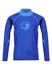 Regatta Blue Kids Hoku Long Sleeve Rash Vest - Image 5 of 7
