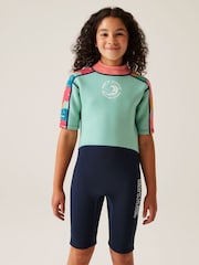 Regatta Blue Dark Junior Kids Short Wetsuit - Image 1 of 8