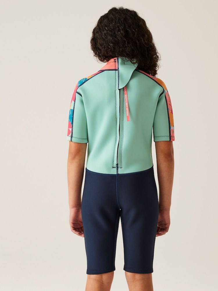 Regatta Blue Dark Junior Kids Short Wetsuit - Image 2 of 8