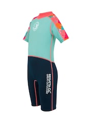 Regatta Blue Dark Junior Kids Short Wetsuit - Image 7 of 8