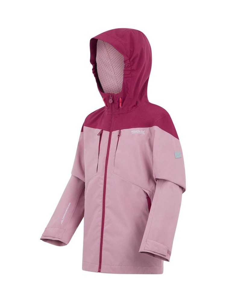 Regatta Pink Kids Highton VI Waterproof Jacket - Image 3 of 3 Regatta Pink Kids Highton VI Waterproof Jacket - Image 3 of 3