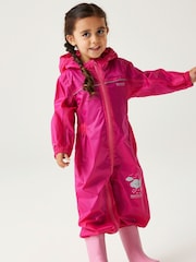 Regatta Pink Kids IV Waterproof Puddle Suit - Image 2 of 7