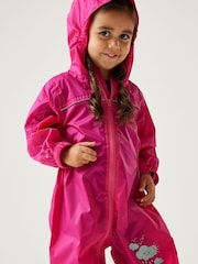 Regatta Pink Kids IV Waterproof Puddle Suit - Image 4 of 7