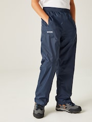 Azul - Sobrepantalón con diseño plegable e impermeable para niños de Regatta - Imagen 1 de 5